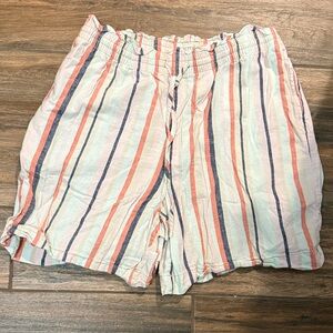 Terra & Sky Striped Women's Bermuda Shorts